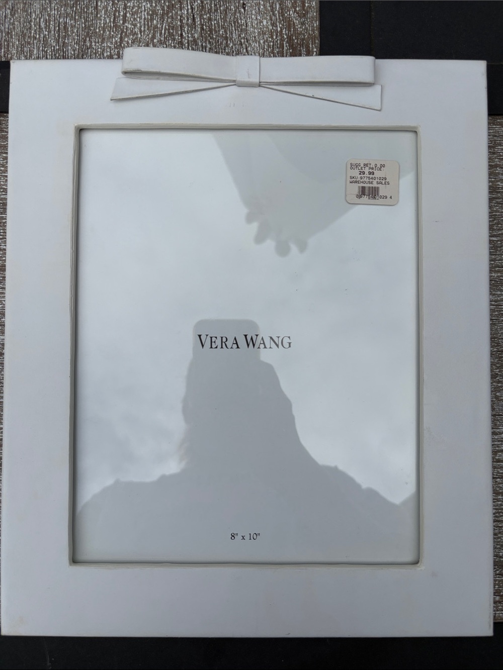 Vera Wang White Frame with Decorative Bow Accent